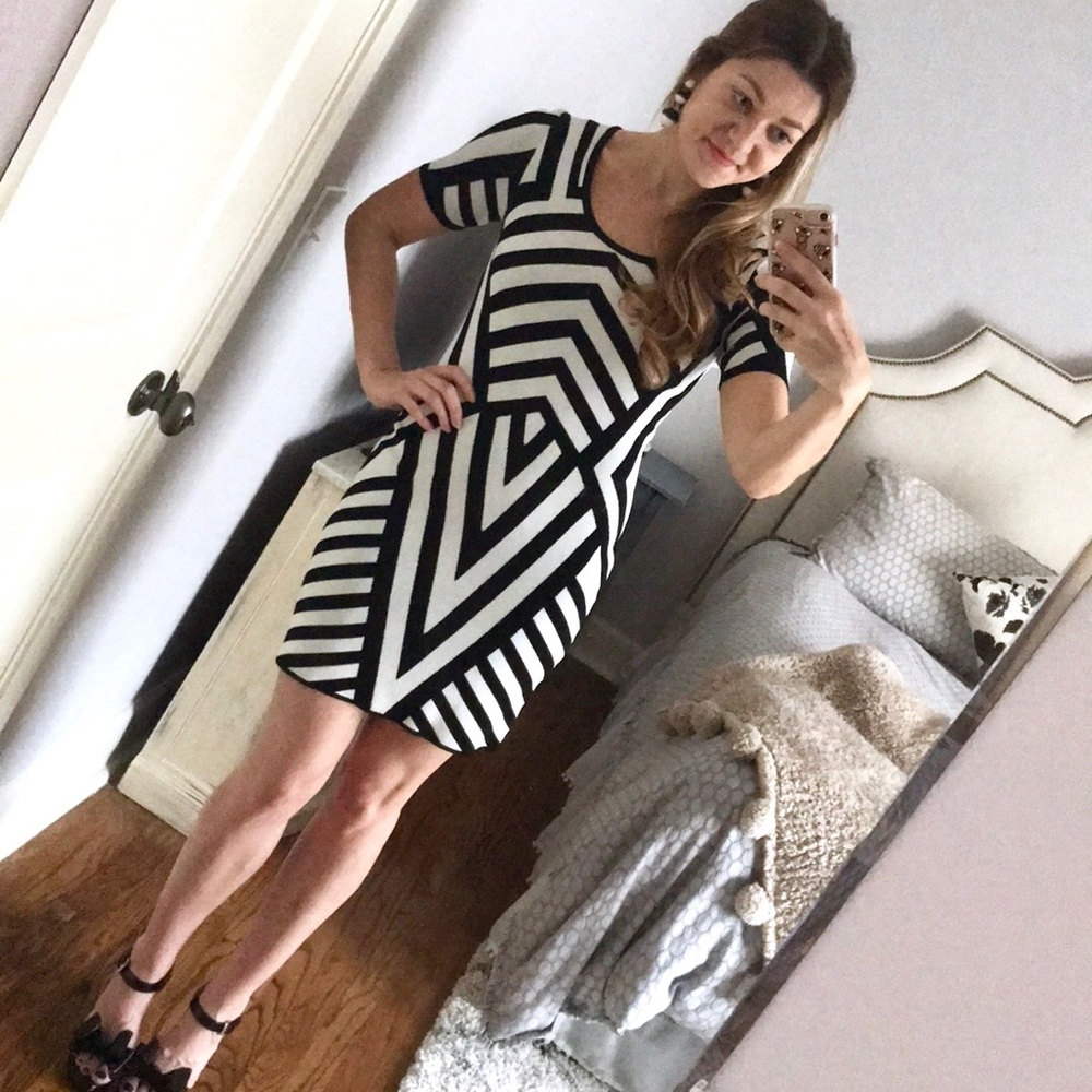 Geo Print Bodycon Dress